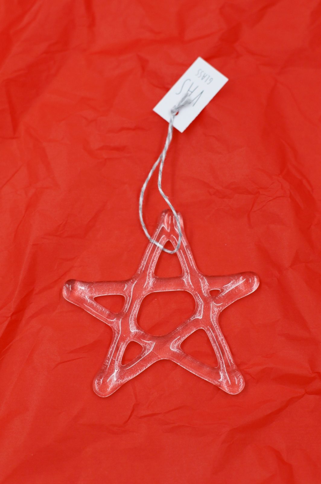 Szklana bombka gwiazdka sopel lodu