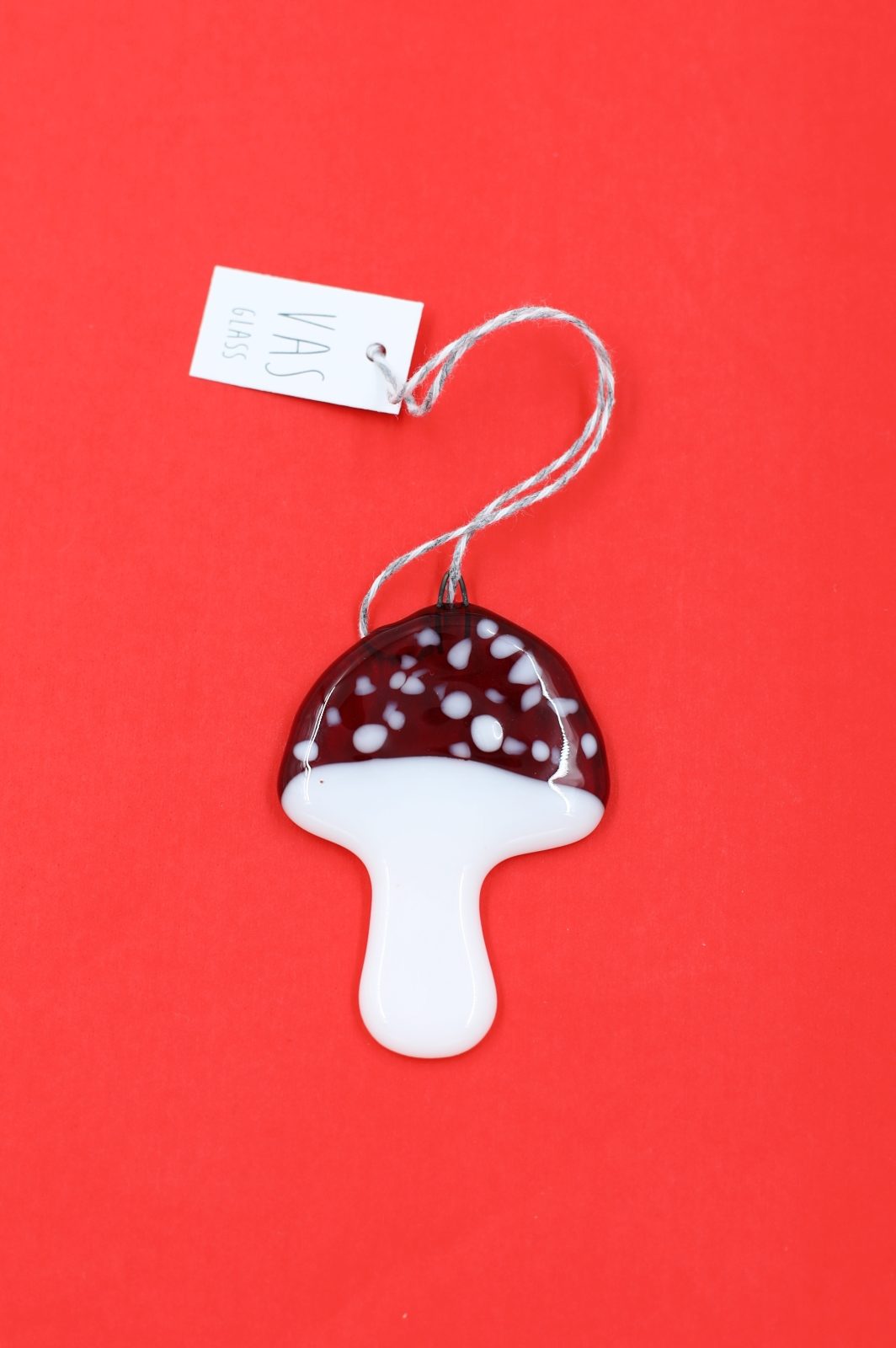 Szklana bombka grzybek mały