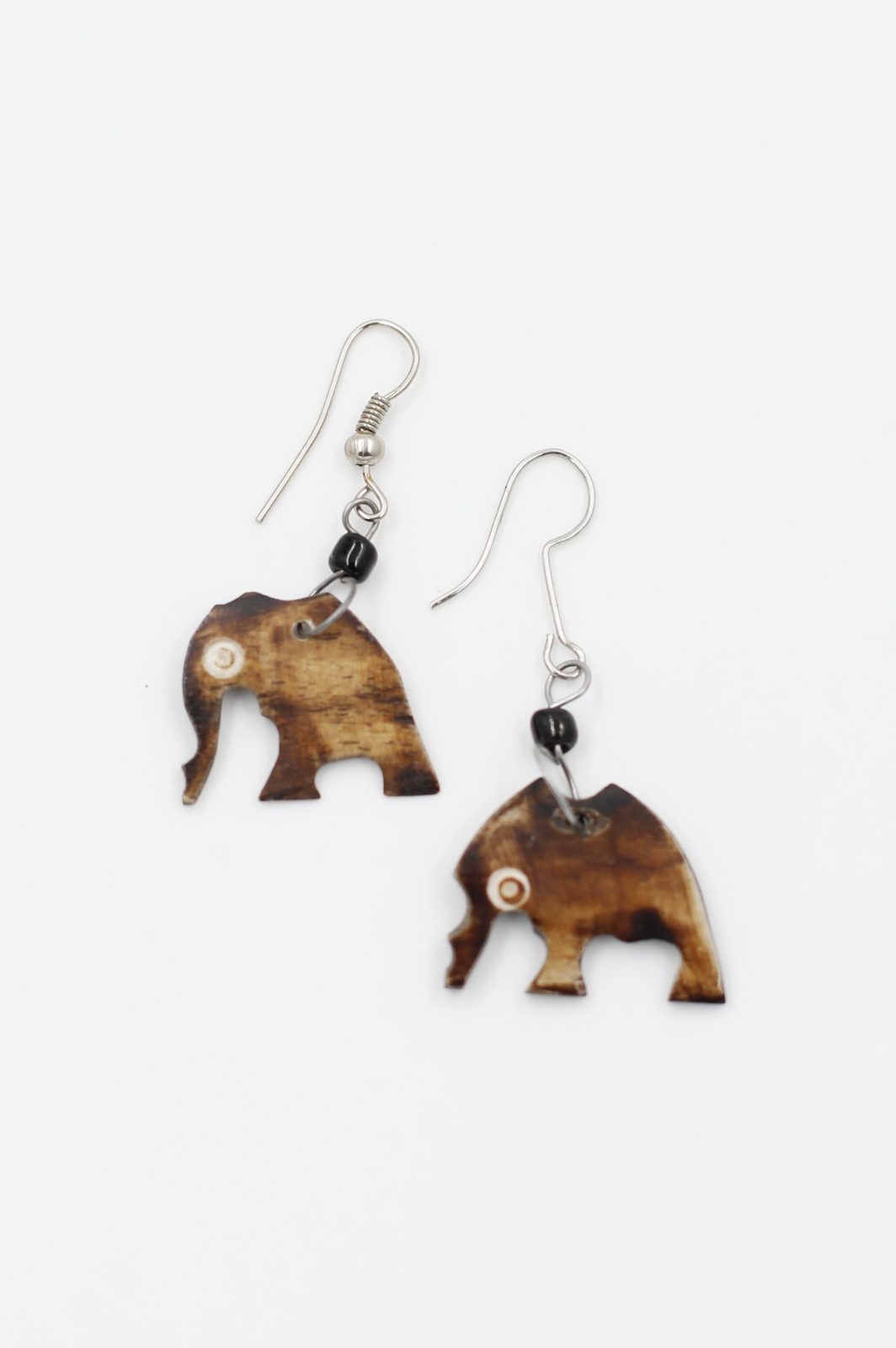 Kolczyki drewniane słonik
